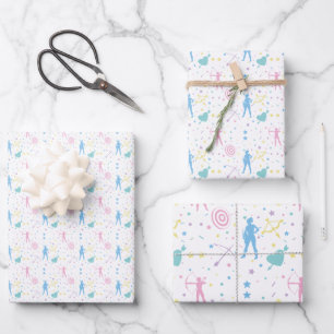 Feuille De Papier Cadeau Tir à l'arc féminin - Arc de l'archère Flèche