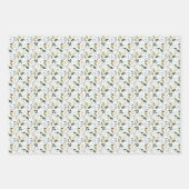 Feuille De Papier Cadeau 'Tis Season Plaid Motif de Noël botanique (Devant 3)