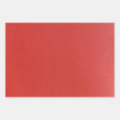 Feuille De Papier Cadeau Tissu en cuir rouge Jeu d'oreiller (Devant 3)