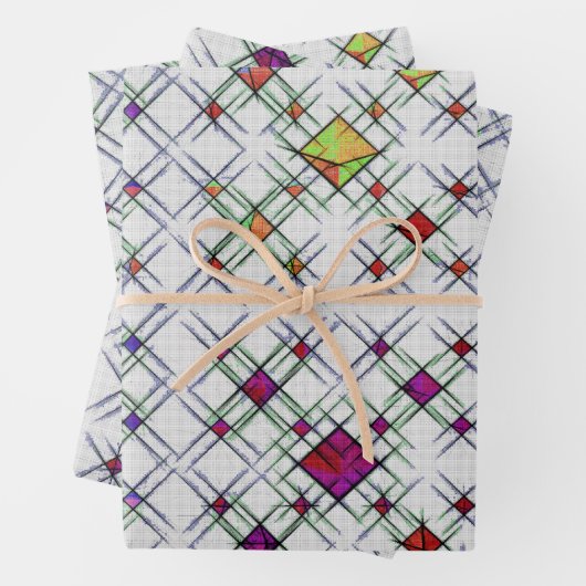 Feuille De Papier Cadeau Tissu quantique (En situation)