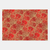 Feuille De Papier Cadeau Toile de Jouy motif. (Devant)