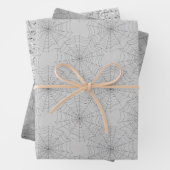 Feuille De Papier Cadeau Toiles d'araignées éffrayantes (En situation)