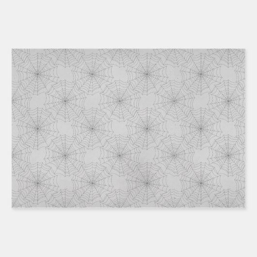 Feuille De Papier Cadeau Toiles d'araignées éffrayantes (Devant)