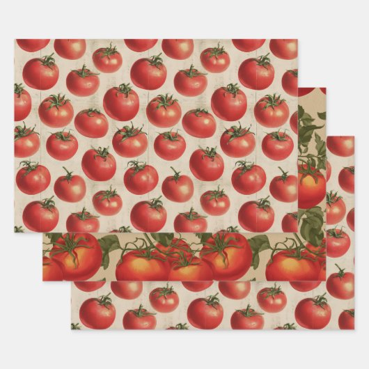Feuille De Papier Cadeau Tomate (Lot)