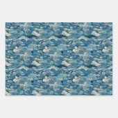 Feuille De Papier Cadeau Tons bleus (Devant 3)