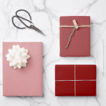 Feuille De Papier Cadeau Tons modernes Rouge Velvet<br><div class="desc">Feuilles de papier d'enveloppement de velours rouge dans les tons modernes. Belle trois couleurs pour compléter votre cadeau.</div>