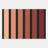 Feuille De Papier Cadeau Tons Rouges Sur Noir (Devant 3)