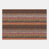 Feuille De Papier Cadeau Tons Terre Boue Tissu Inspiré (Devant 2)