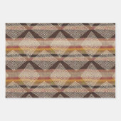 Feuille De Papier Cadeau Tons Terre Boue Tissu Inspiré (Devant)