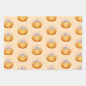 Feuille De Papier Cadeau Tons Terre Halloween (Devant)