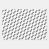 Feuille De Papier Cadeau Top Hat Tuxedo Mustache Mariage (Devant)