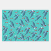 Feuille De Papier Cadeau Tortue de mer de Noël (Devant)