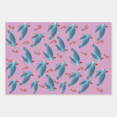 Feuille De Papier Cadeau Tortue de mer de Noël (Devant)