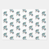 Feuille De Papier Cadeau Tortue de mer Gold Dream (Devant 3)