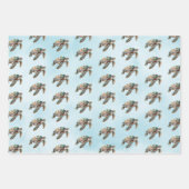 Feuille De Papier Cadeau Tortue de mer Gold Dream (Devant)