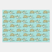 Feuille De Papier Cadeau Tortue et grenouille (Devant)