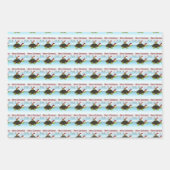 Feuille De Papier Cadeau Tortues de Noël (Devant 2)