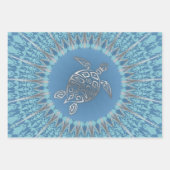 Feuille De Papier Cadeau Tortues Hawaii Martim Nautique (Devant 2)
