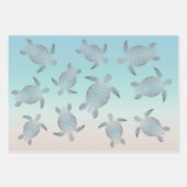 Feuille De Papier Cadeau Tortues Hawaii Martim Nautique (Devant)
