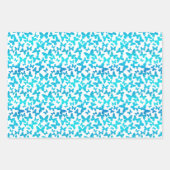 Feuille De Papier Cadeau Toss papillon (Turquoise) (Devant)
