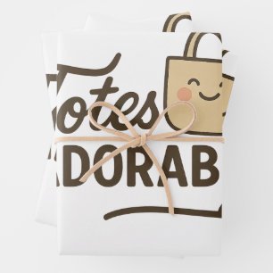 Feuille De Papier Cadeau Totes adorables