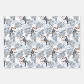 Feuille De Papier Cadeau Toucan gris (Devant)