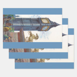 Feuille De Papier Cadeau Tour de l'horloge Big Ben au Palais de Westminster