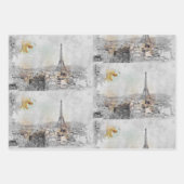 Feuille De Papier Cadeau Tour Eiffel. Paris, France (Devant 3)