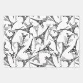 Feuille De Papier Cadeau Tour Eiffel Paris France Design (Devant 3)