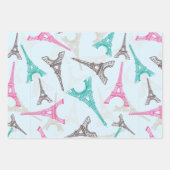 Feuille De Papier Cadeau Tour Eiffel Paris France Design (Devant)