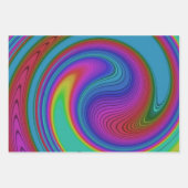 Feuille De Papier Cadeau tourbillon de couleur (Devant 3)