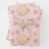 Feuille De Papier Cadeau Tourbillon de montgolfière de Whimsical, mignon co (En situation)