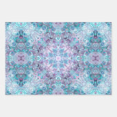 Feuille De Papier Cadeau Tourbillons bleus violets (Devant 2)