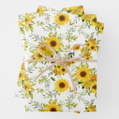 Feuille De Papier Cadeau Tournesol 8 (En situation)