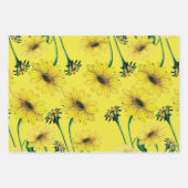 Feuille De Papier Cadeau Tournesol aquarelle (Devant 3)