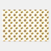 Feuille De Papier Cadeau Tournesol aquarelle (Devant)