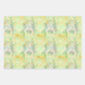 Feuille De Papier Cadeau Tournesols Trappe Batik brillant (Devant)