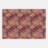 Feuille De Papier Cadeau Tournesols Trappe Batik brillant (Devant)