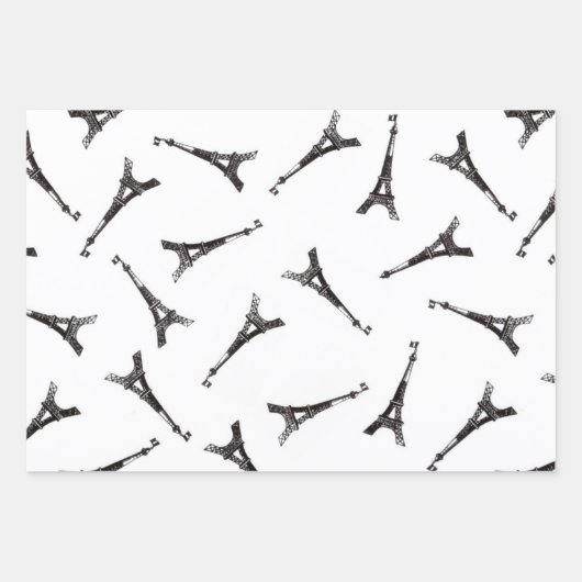 Feuille De Papier Cadeau Tours Eiffel (Devant 2)