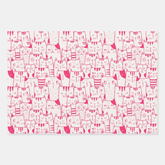 Feuille De Papier Cadeau Tous les chats stupides (Devant 2)