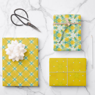 Feuille De Papier Cadeau Tout Est Bright Collection Zesty Yellow Citrus Bur