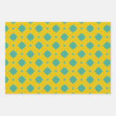 Feuille De Papier Cadeau Tout est Bright Jaune & Bleu (Devant 3)