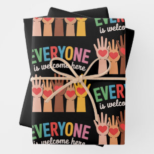 Feuille De Papier Cadeau Tout Le Monde Est Bienvenue Ici