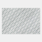 Feuille De Papier Cadeau Tout Texte Typographie Bois Pine Ferme Noël (Devant)