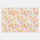 Feuille De Papier Cadeau Toutes les lamas (Devant 3)