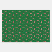 Feuille De Papier Cadeau Traditional candy cane & green (Devant 2)