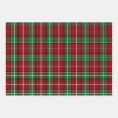 Feuille De Papier Cadeau Traditional Maroon and Emerald Green Tartan Plaid (Devant)
