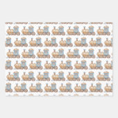 Feuille De Papier Cadeau Train (Devant)