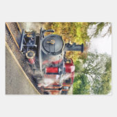 FEUILLE DE PAPIER CADEAU TRAIN À VAPEUR (Devant 2)