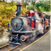 FEUILLE DE PAPIER CADEAU TRAIN À VAPEUR